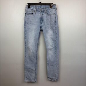 Levis‎ 514 Jeans Mens 29x32 Light Wash Blue Straight Leg Denim Pants WaterLess